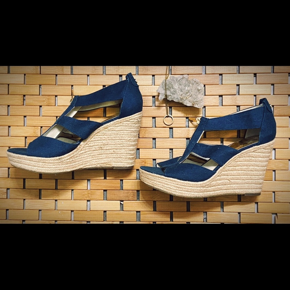 Michael Kors Damita Canvas Espadrille Wedge